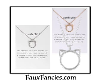 SALE! PurrFect Kitty Pendant, Kitty jewelry,  InspirationPendant, Kitty necklace,, Gift for her, Gift for Mom, #CatPendant