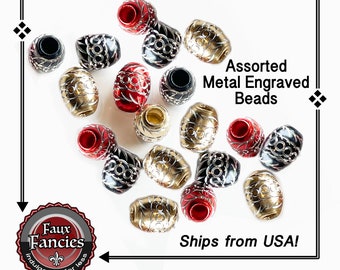 Etched Metal Colorful Bead 3mm Holes, Jewelry Bead, Etched Beads, Acrylic Beads, #JewelryBead, #MetalBeads, #BeadsForJewelry, Bracelet Beads