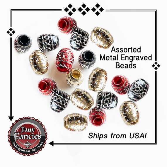 Etched Metal Colorful Bead 3mm Holes, Jewelry Bead, Etched Beads, Acrylic Beads, #JewelryBead, #MetalBeads, #BeadsForJewelry, Bracelet Beads