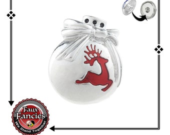 REINDEER SNAP Button, CUTE Christmas Jewelry Snap, Ginger Snaps, Snap Charms, Changeable Snap, #ChristmasSnaps, #SnapButton, Christmas charm