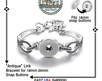 Snap Button Bracelet, GORGEOUS Adjustable Snap Bracelet, Snap Bracelet for Snap Buttons, #SnapButtonJewelry, #SnapJewelry
