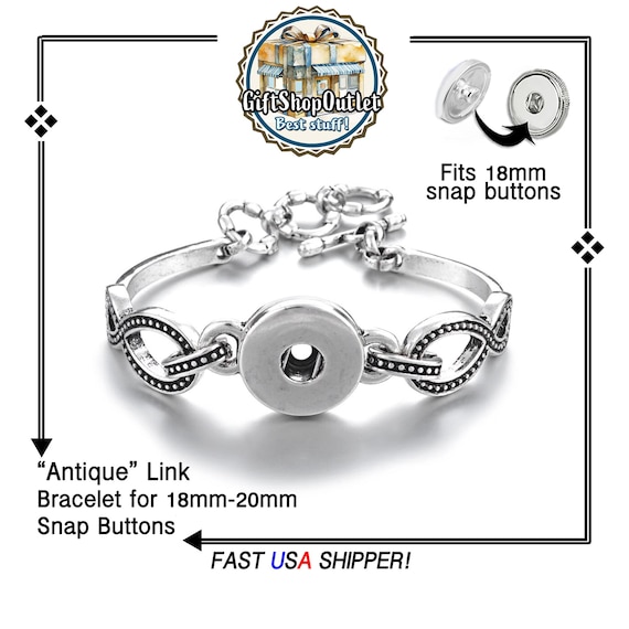 Snap Button Bracelet, GORGEOUS Adjustable Snap Bracelet, Snap Bracelet for Snap Buttons, #SnapButtonJewelry, #SnapJewelry