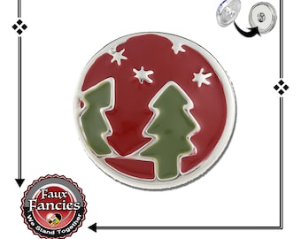Christmas Tree Snap Button: 18mm Interchangeable Jewelry Charm
