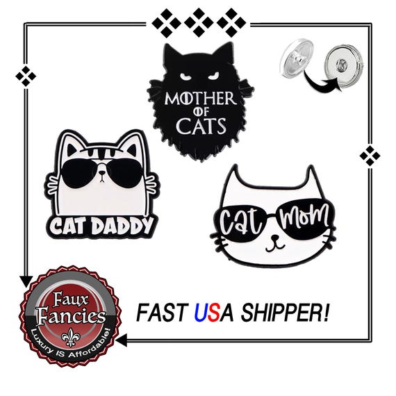 EXCLUSiVE! Snap Button DOG MoM, CaT DADDY, MoTHER of CATS, Dog Snap, Dog Mom Charm, #DogMom, #CatDad, #DogGiftForHer, #MotherOfCats #CatDad