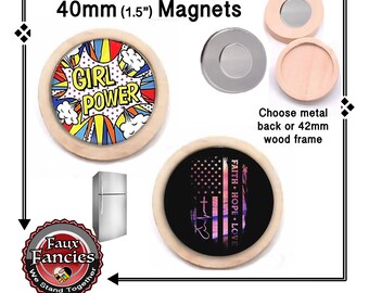 SALE! GiRL POWER Handmade MAGNET, Cancer Hope Magnet, Inspiration Magnet, Cancer Inspiration, #BreastCancer, #Girl, #RefMagnet, #HopeMagnet