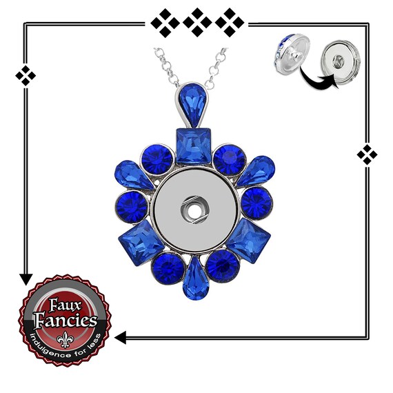 Rhinestone Pendant for Snap Buttons, Ginger Snap Pendant, Snap Charms, #SnapPendant, Rhinestone Snaps, Snap Snap, #RhinestonePendant