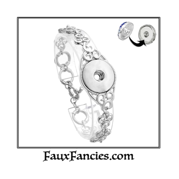 Snap Button Bracelet, SALE GORGEOUS Adjustable Snap Bracelet, Snap Bracelet for Snap Buttons, #SnapButtonJewelry, #SnapJewelry
