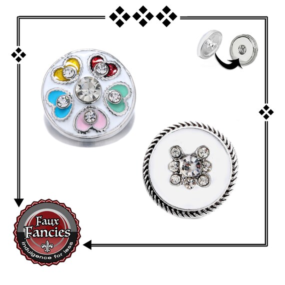 Beautiful HEART Snap Buttons, Love 18mm Ginger Snaps, Snap Charm, #RhinestoneSnaps, #HeartCharm, #SnapJewelry, #SnapButton, #HeartSnapButton