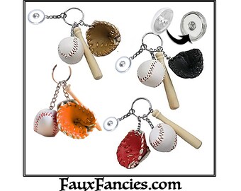 Snap Button Baseball Key Rings, Snap Buttons, Ginger Snap, Snap Snap Buttons, #GiftForHer, #SnapButtonJewelry, #SnapJewelry, #SnapButton
