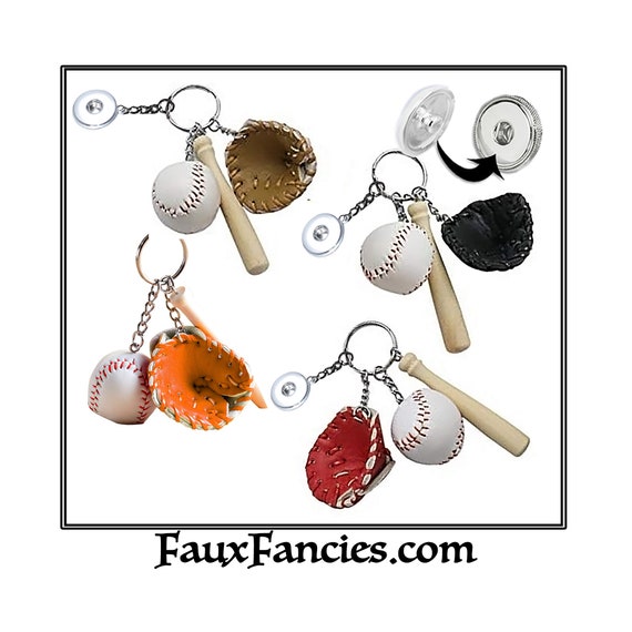 Snap Button Baseball Key Rings, Snap Buttons, Ginger Snap, Snap Snap Buttons, #GiftForHer, #SnapButtonJewelry, #SnapJewelry, #SnapButton