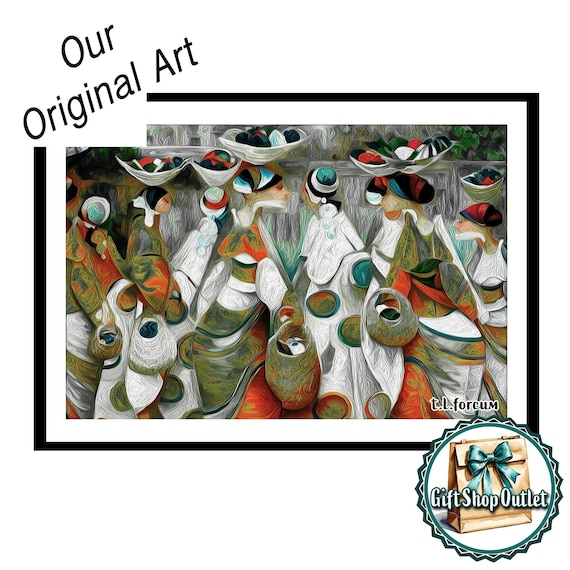AFRICAN WOMEN, Custom Canvas Art, AFRICAN Art, Canvas Art home or office, Custom Art for gifts, Unique Canvas Art, Handmade Art, SHiP FReE