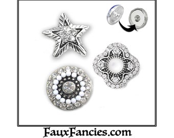 18mm Snap Button, Rhinestone Ginger Snap, Star Charm, Changeable Snap, Rhinestone Charm, Star Snap Button, #RhinestoneSnapButton, SnapPopper