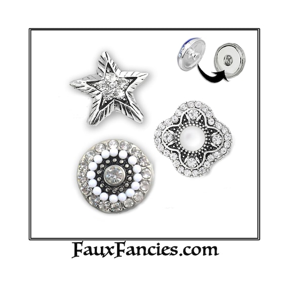 18mm Snap Button, Rhinestone Ginger Snap, Star Charm, Changeable Snap, Rhinestone Charm, Star Snap Button, #RhinestoneSnapButton, SnapPopper