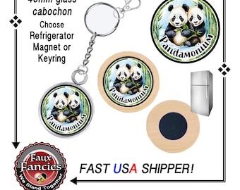 PANDA Handmade Keyring, New PANDA Handmade Key Ring, Panda Fridge Magnet, #Pandamonium, #KeyringCollector, #PandaKeyRing, #PandaMagnet