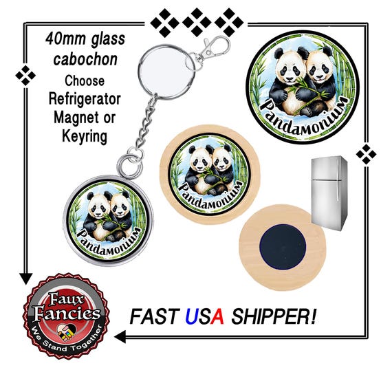 PANDA Handmade Keyring, New PANDA Handmade Key Ring, Panda Fridge Magnet, #Pandamonium, #KeyringCollector, #PandaKeyRing, #PandaMagnet