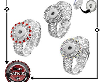 CLEARANCE! Snap Button ADJUSTABLE Bracelet, Rhinestone BRACELET for Ginger Snap, Snap Jewelry, Changeable Snap Buttons, #SnapButtonJewelry