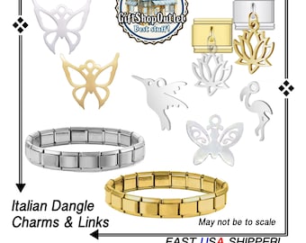 ITALIAN Charms & Bracelets, Italian Dangle Charm Links, Italian Bracelet Links, Gift for Her, #ItalianCharmBracelet, #CustomCharmBracelet