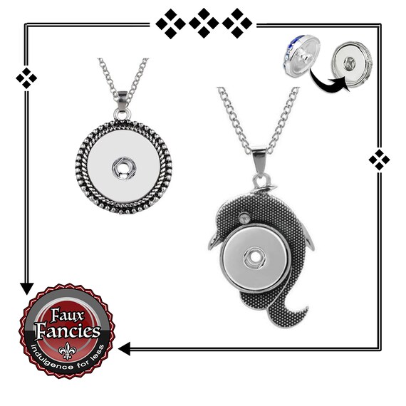 Dolphin PENDANT for Snap Buttons, Ginger Snap Pendant, Snap Charms, Changeable Snap, Dolphin Snap Charm, Snap Snap, #SnapPendantCharm