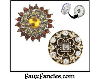 Rhinestone Snap Buttons, Rich Ginger Snaps, 18mm Golden Snap Charm, #SnapButton, #SnapCharms, Rhinestone Snap, Snap Jewelry, #RhinestoneSnap