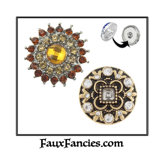 Rhinestone Snap Buttons, Rich Ginger Snaps, 18mm Golden Snap Charm, #SnapButton, #SnapCharms, Rhinestone Snap, Snap Jewelry, #RhinestoneSnap