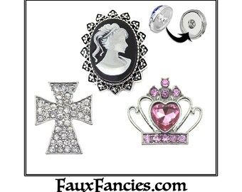 SALE! 18mm Snap Button, Ginger Snap, #SnapButtons, Snap on Charm, Changeable Snap, Rhinestone Snap, Silhoette Snap, #SnapJewelry, #SnapCharm