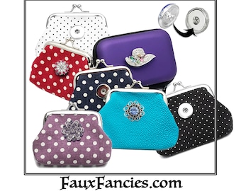 Snap Button Coin Purse, 18mm Snap Button Accessory, Ginger Snaps, Snap Snap Buttons, #GiftForHer, #JewelryGift, #SnapJewelry, #SnapButtons