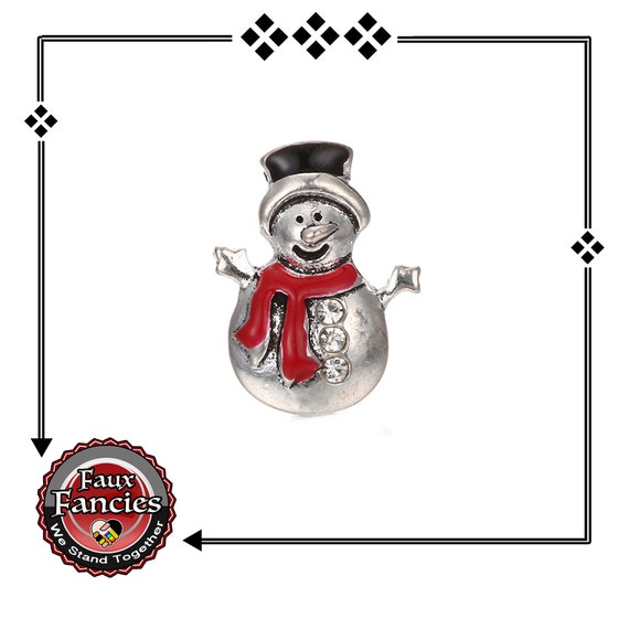 SNOWMAN Snap Button, Snowman Charm, Christmas Ginger Snap, Snap Charms, Christmas Charm, #SnapButtons, #SnowmanCharm, Snap, #ChristmasSnap
