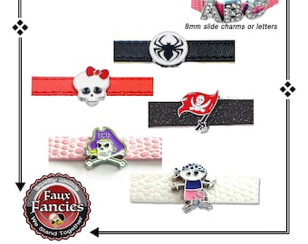 HALLOWEEN Slider charms, slide charms, Halloween Charms, 8mm charms, Pirate charms, Charms for Halloween, #SlideCharms