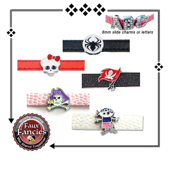 HALLOWEEN Slider charms, slide charms, Halloween Charms, 8mm charms, Pirate charms, Charms for Halloween, #SlideCharms