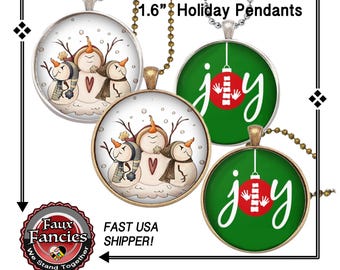 SNOWMAN CHRISTMAS JOY Pendant, Handmade Pendant, Christmas Jewelry, #ChristmasPendant, #ChristmasJewelry, #SnowmanPendant, #ChristmasGift