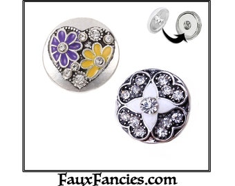 SNAP Buttons, 18mm Rhinestone Snap Button, NICE Ginger Snaps, Snap Charms, #BraceletCharm, Rhinestone Snaps, Snap Jewelry gift, #SnapJewelry