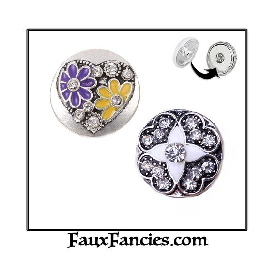 SNAP Buttons, 18mm Rhinestone Snap Button, NICE Ginger Snaps, Snap Charms, #BraceletCharm, Rhinestone Snaps, Snap Jewelry gift, #SnapJewelry