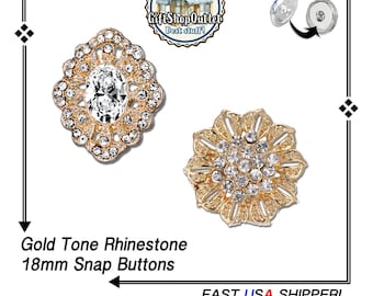 SNAP Buttons, FABULOUS STYLE Snaps, 18mm Ginger Snaps, Snap Charms, Interchangeable Snap, Rhinestone Snaps, Snap Button Jewelry, #SnapButton