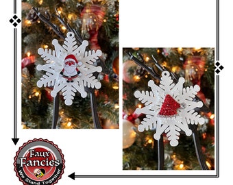 Christmas Ornaments, Snowflake Ornament, Handmade Ornaments, Rhinestone Ornament, Christmas Decor, #ChristmasOrnaments, #HolidayDecor