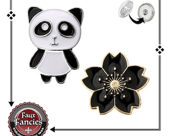 What a CUTIE! Panda Snap Buttons, Ginger Snaps, GORGEOUS Snap Charms, Switchable Snaps, #HeartCharms, #SnapCharm, #PandaCharm, #SnapButton