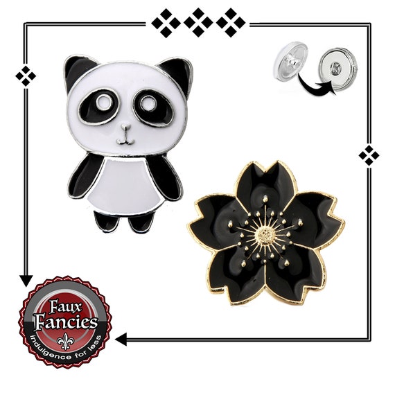 What a CUTIE! Panda Snap Buttons, Ginger Snaps, GORGEOUS Snap Charms, Switchable Snaps, #HeartCharms, #SnapCharm, #PandaCharm, #SnapButton