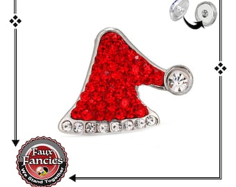 SANTA Snap Buttons, SALE Ginger Snaps, 18mm Snap on Charms, Interchangeable Snap, Rhinestone Snaps, Snap Snap, Jewelry gift
