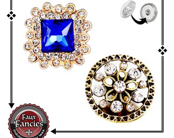 Snap Buttons, 18mm BEAUTiFUL GOLD Tones Crystal SNAP Buttons, Ginger Snap, #BraceletCharms, #SnapCharms, #SwitchableSnapS, #SnapCharms