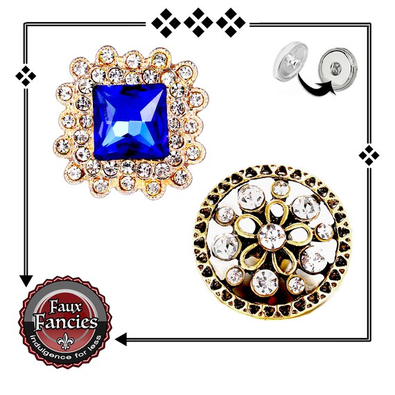 Snap Buttons, 18mm BEAUTiFUL GOLD Tones Crystal SNAP Buttons, Ginger Snap, #BraceletCharms, #SnapCharms, #SwitchableSnapS, #SnapCharms