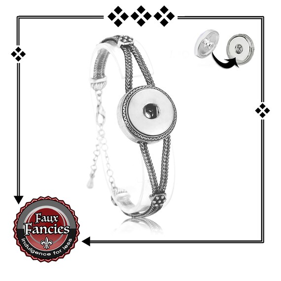 Snap Button Bracelet, Easily Adjustable Length Snap Bracelet, Snap Bracelet for Snap Buttons, #SnapButtonJewelry, #SnapJewelry