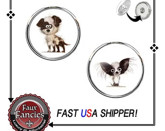 Snap Button PUPPY DOGS! Dog Ginger Snaps, Dog Snap Charms, #DogCharms, #PuppySnaps, #SnapButtons, #DogGiftForHer, #CuteDogs. #SnapCharms