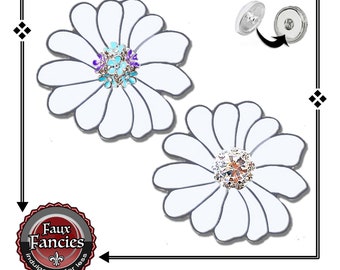 Flower Snap Button ONLY Ours! Choose Center, Ginger Snap, Snap Charm, #BraceletCharms, Rhinestone Snap, #SnapSnap, #GiftForHer, #SnapButton
