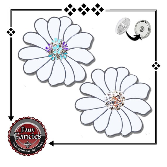 Flower Snap Button ONLY Ours! Choose Center, Ginger Snap, Snap Charm, #BraceletCharms, Rhinestone Snap, #SnapSnap, #GiftForHer, #SnapButton