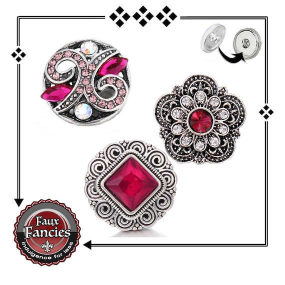 RHINESTONE SNAP BUTTONS, Beautiful Gold or Silver Ginger Snaps, Snap Charms, Switchable Snaps, #BraceletCharms, #SnapCharm, #SnapJewelry