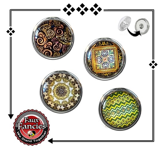 SNAP BUTTONs, CABOCHON Snap Charm, Colorful Mandala Charm, Tree of Life Cabochons, #SnapButton, #BraceletCharm, #BraceletSnap. #SnapJewelry
