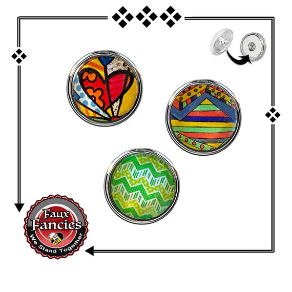 SNAP BUTTONs, CABOCHON Snap Charms, Heart Snaps, Mandala, Heart. Charm, #Cabochons, #BraceletCharms, #BraceletSnaps. #SnapJewelryCharm