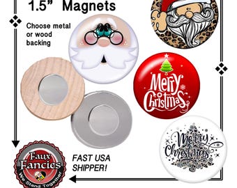 MERRY CHRISTMAS SANTA Magnet, Handmade Magnet, Christmas Magnets, #SantaMagnet, #MerryChristmas, Refrigerator Magnet, Magnets. #RefMagnet