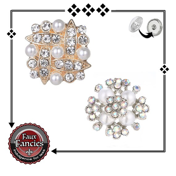 Rhinestone Snap Button, Pearly Pretty Ginger Snap, 18mm Snap Charm, #RhinestoneCharm, #SnapButton, #SnapJewelry, #SnapCharm, #RhinestoneSnap