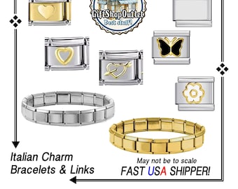 ITALIAN BRACELETS, Cross Charm LINKS, Heart Charm Link,  Italian Charm Bracelets, #ItalianCharmBracelet, #ItalianCharms, Heart Italian charm