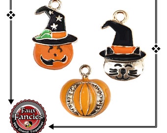 Spook-tacular Halloween Charms, Pumpkin Charm, Witch Charm, Halloween Cat Charm, Halloween Charms, Halloween Charms, Halloween Pumpkin